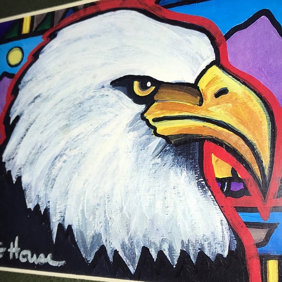 DG House Signed Numbered Eagle Print 8x10” Matted - Picture 2 of 8